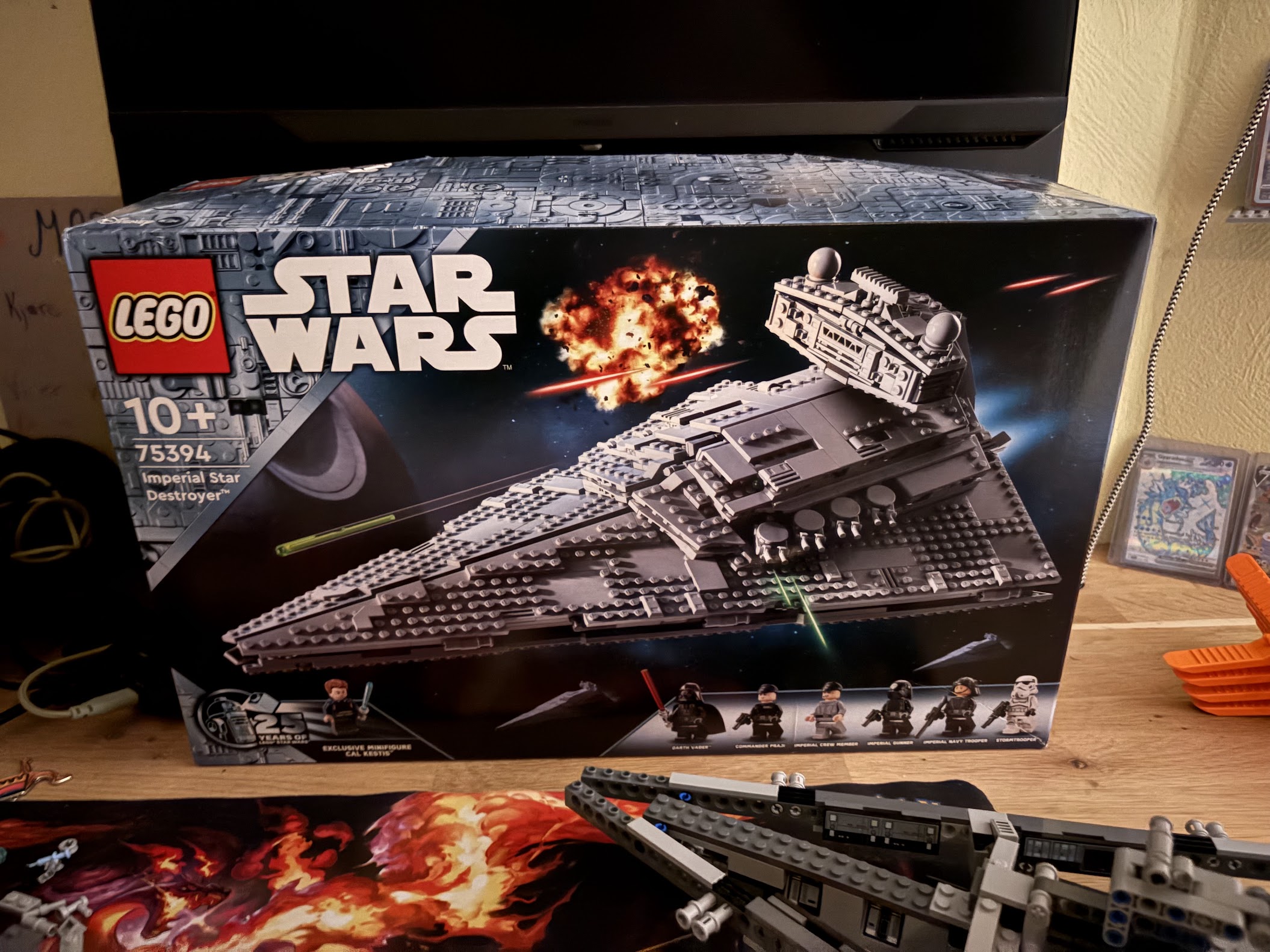 LEGO Imperial Star Destroyer during the build